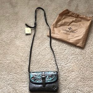 Patricia Nash NWT tooled turquoise handbag